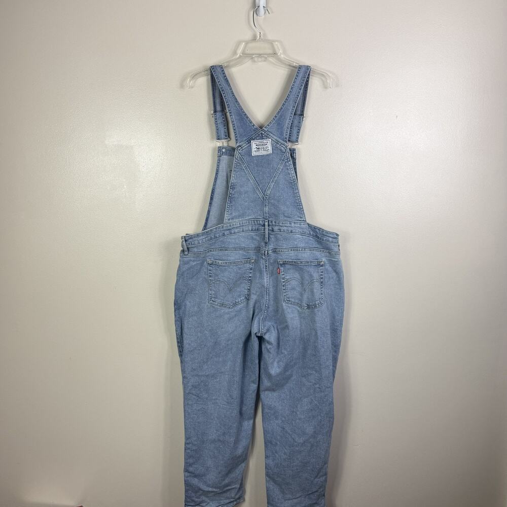 Levis Vintage Denim Bib Medium Wash Dungaree Straight LegWomen's Sz L Overalls